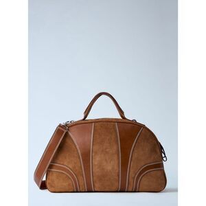 Dries Van Noten Men Leather-Trimmed Suede Duffel Bag